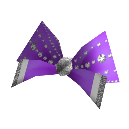 Sparkle Cheer Bow - Purple