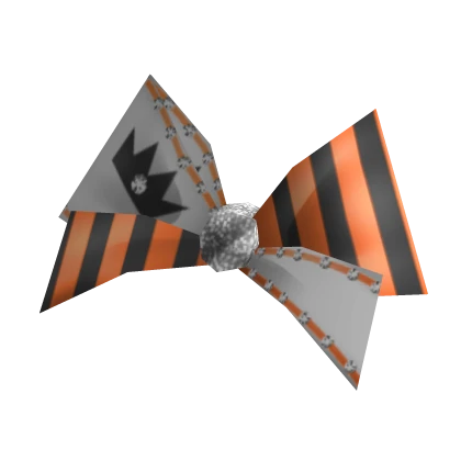 Stripe Cheer Bow - Orange