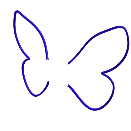 Doodle Butterfly Wings (Blue)