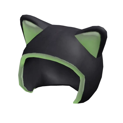 Neon Cat Hood in Green