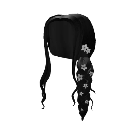 Boho Braid & Blossoms in Black