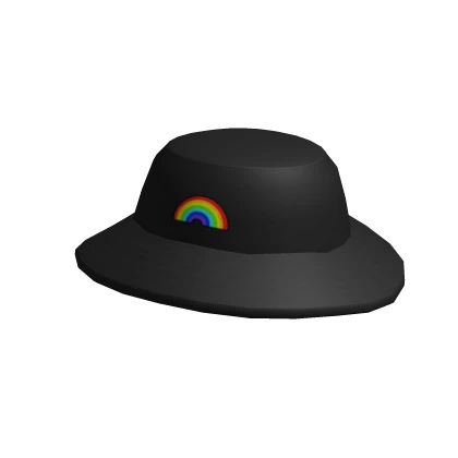 Rainbow Trendy Hat (Black)