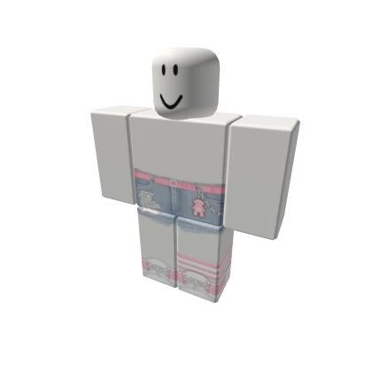 Pink Bear Shorts & Pink Stripped Socks