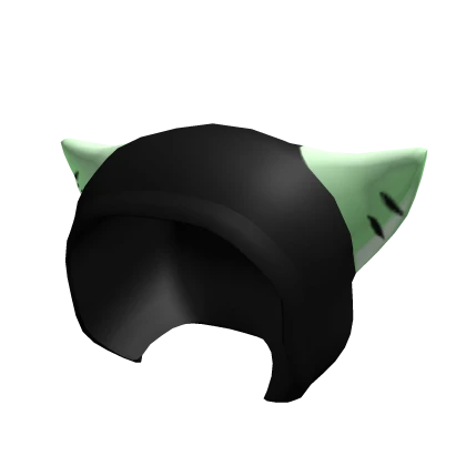 Sad Cat Hood (Green)