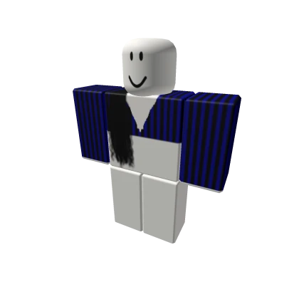 black and blue striped long sleeve top x black ex