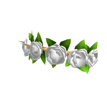 Spiked White Rose Crown