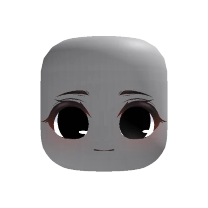 Cute Happy Anime Girl Face - Black