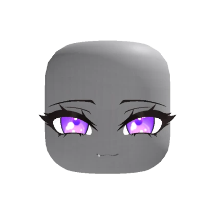 Chibi Cute Snaggle Tooth Cat Face -  Purple