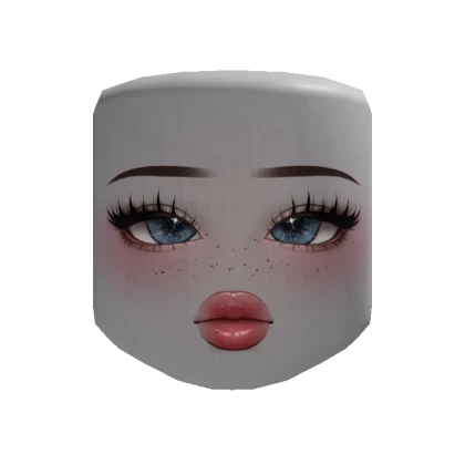 Cute Blue Eyed Freckled Girl Makeup (Customizable)