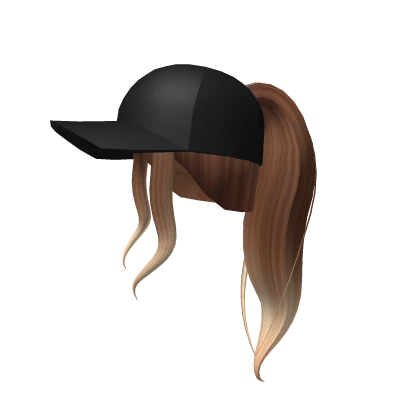 Ombre High Pony w/ Black Baseball Cap