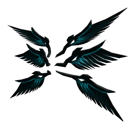 Cyan Corrupted Wings