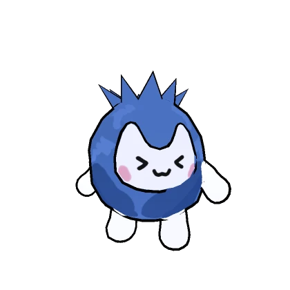 Mini Blueberry Cat (2D Neon)