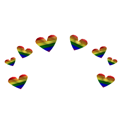 Rainbow Floating Hearts