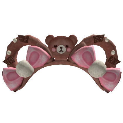 Teddy Bear Headband Pink