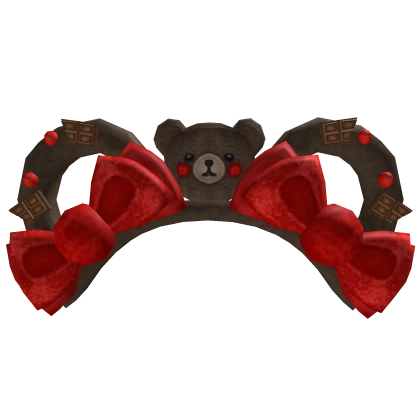 Black Bear Headband Ruby Red