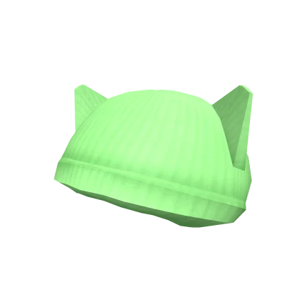 Green Kitty Beanie