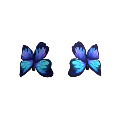 Blue Butterfly Clips