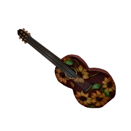 Sunflower Painted Guitar