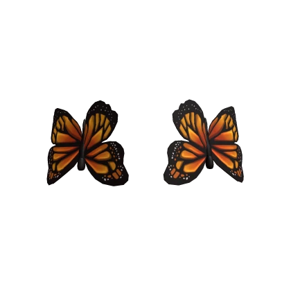 Monarch Butterfly Clips