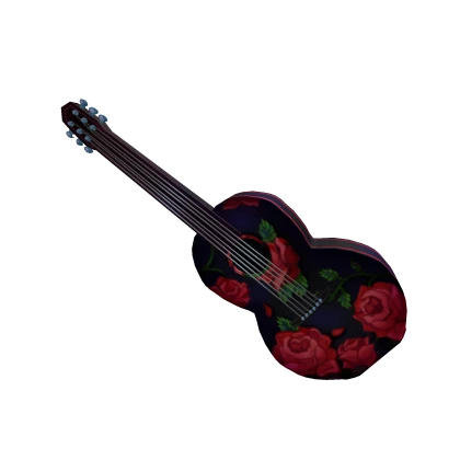 Rose Painted Guitar