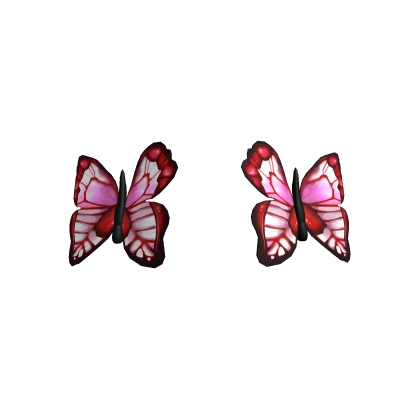 Red Butterfly Clips