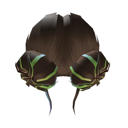 Brown Pride Double Buns