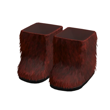 Fur Boots Red Fluffy Fuzzy Shoes Designer Y2K 3.0