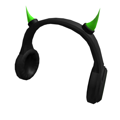 Green Demon Horn Headphones