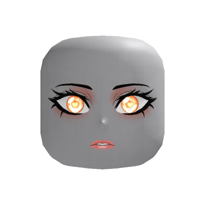 Animated Orange Glimmering Face