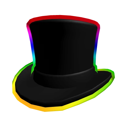 Cartoony Rainbow Top Hat