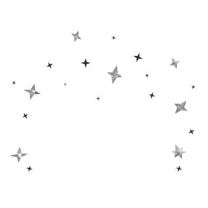 Twinkling Stars Black & White