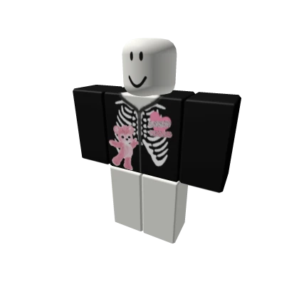 ━☆Pink Luv Skeleton Black Sweater☆━