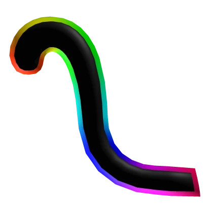 Cartoony Rainbow Cat Tail