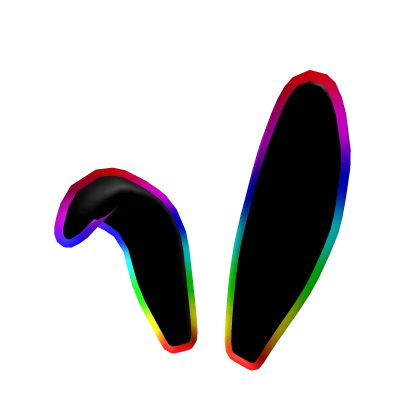 Cartoony Rainbow Bunny Ears