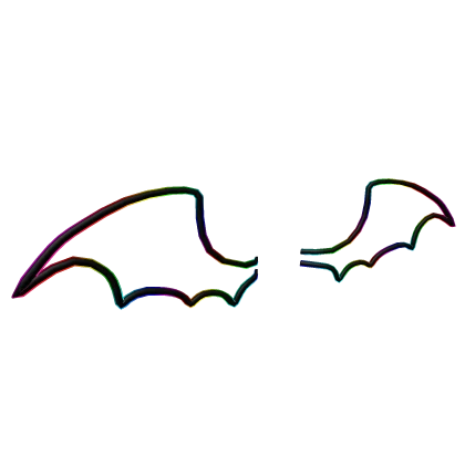 Cartoony Rainbow Devil Wings