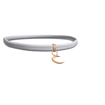 White Moon Charm Necklace