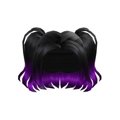 Punk Pigtials Black to Purple