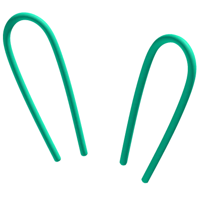 Cyan Neon Bunny Ears