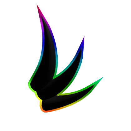 Left Cartoony Rainbow Shoulder Spikes