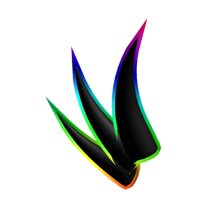 Right Cartoony Rainbow Shoulder Spikes