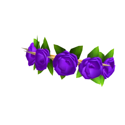 Spiked Violet Rose Crown