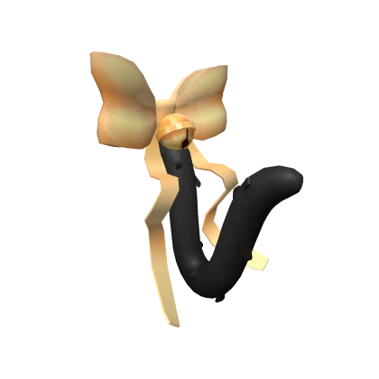 Gold Cat Tail with Bell n' Bow