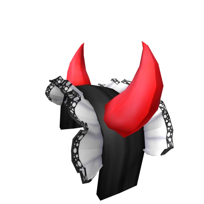 Black Frilled Red Devil Horns