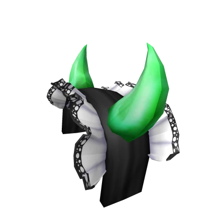 Black Frilled Green Devil Horns