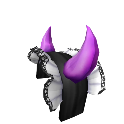 Black Frilled Purple Devil Horns