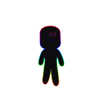 Mini Rainbow Black Outlined Plushie