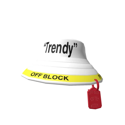 White "Trendy" Off Block Hat