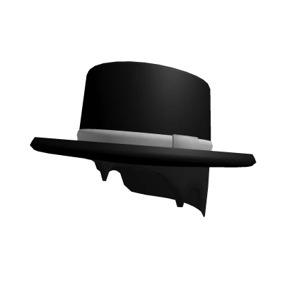 Black Gentleman's Hat with Black Hair