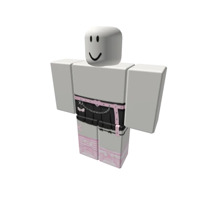 ପ emo black skirt + pink heart belt ♡