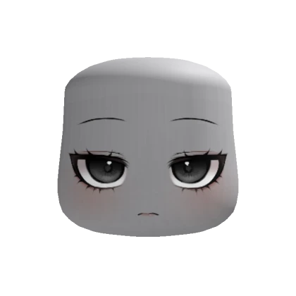 tired bored emo anime chibi face (recolorable)